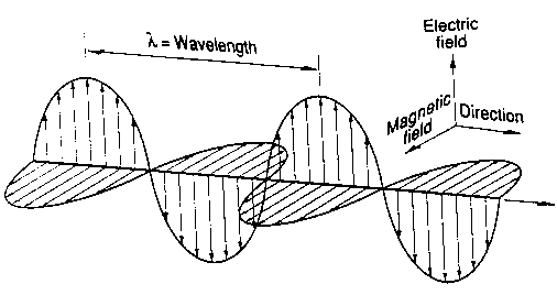 Undulations of mutually perpendicular Electric and Magnetic fields produces electromagnetic waves